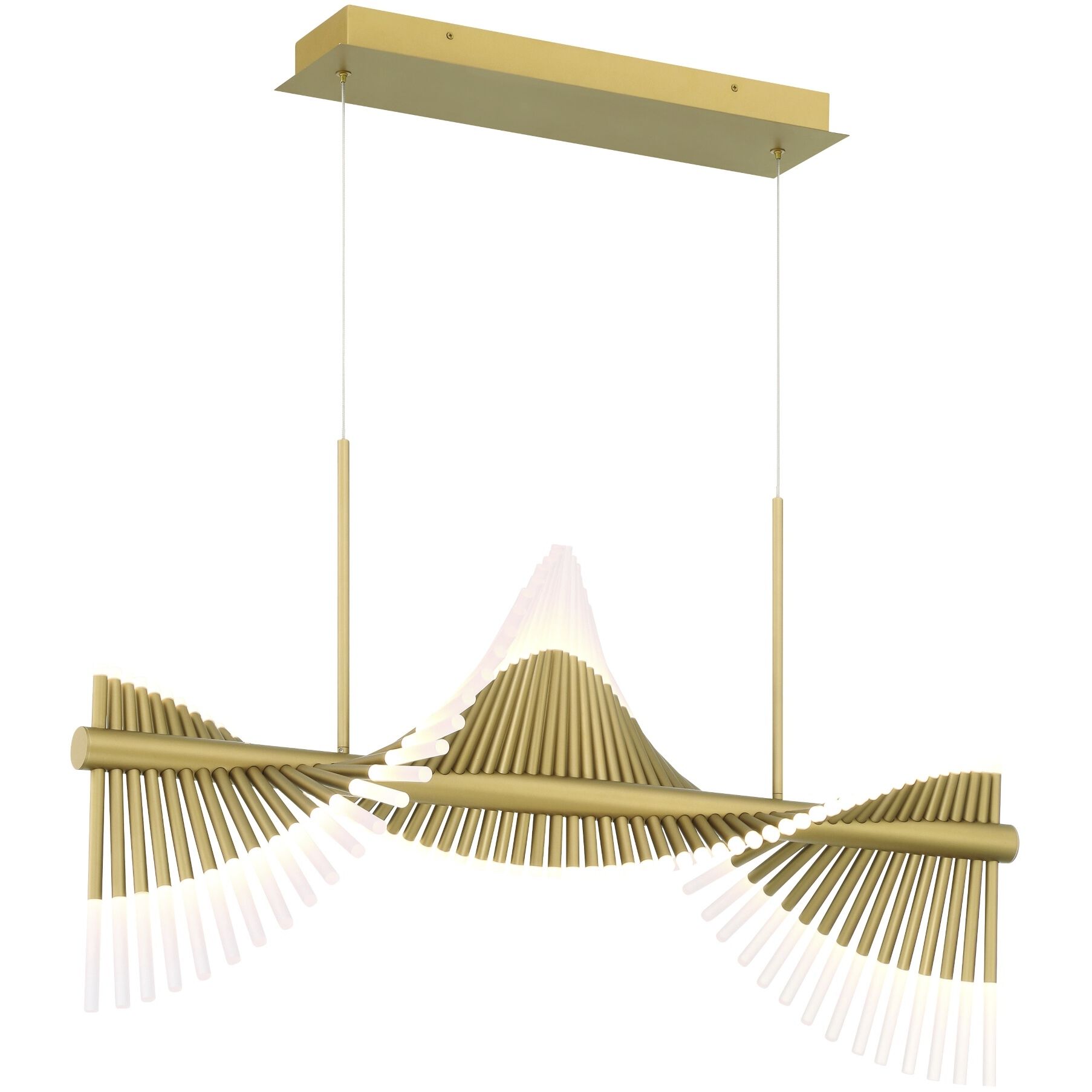 Voltik Linear Chandelier Ceiling Light in Gold