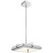 Annilo LED 14.5 inch Chrome Pendant Ceiling Light