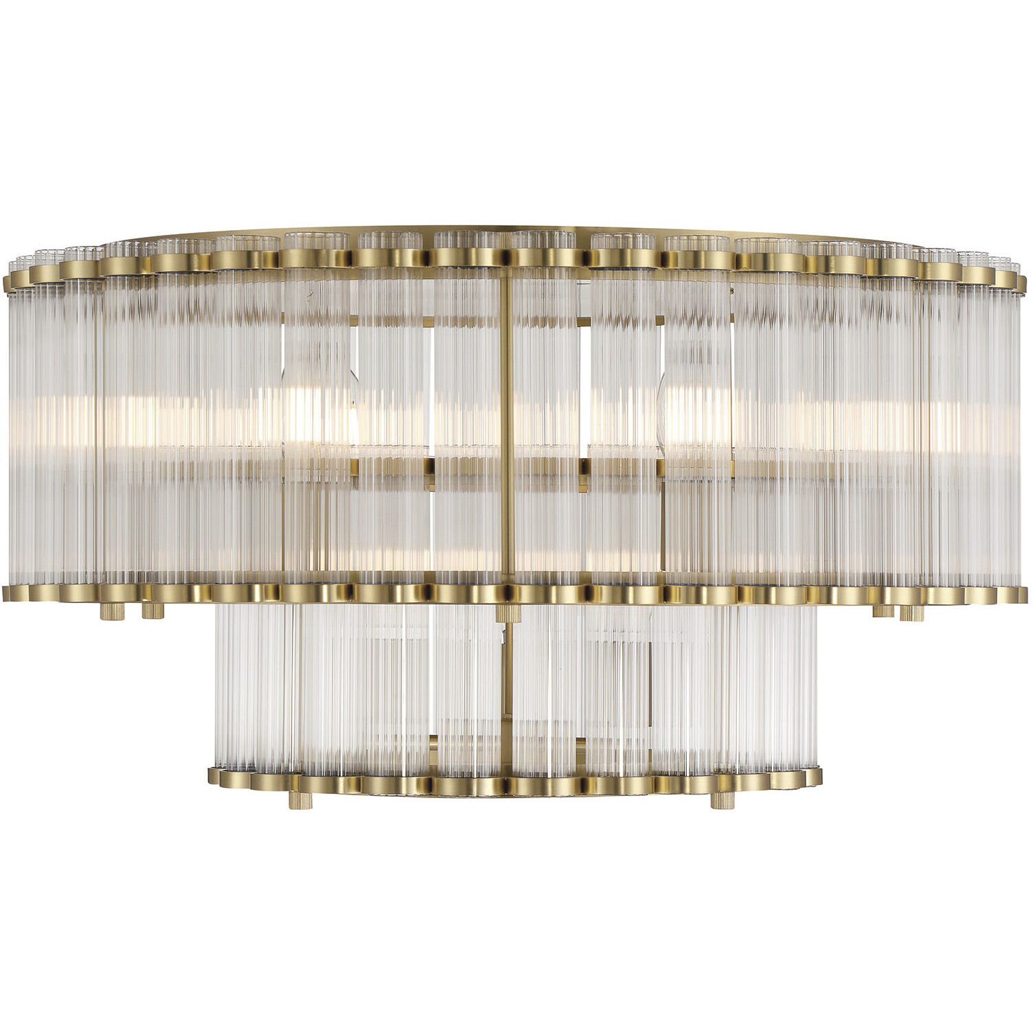 Glasbury 9 Light 23.75 inch Gold Flush Mount Ceiling Light