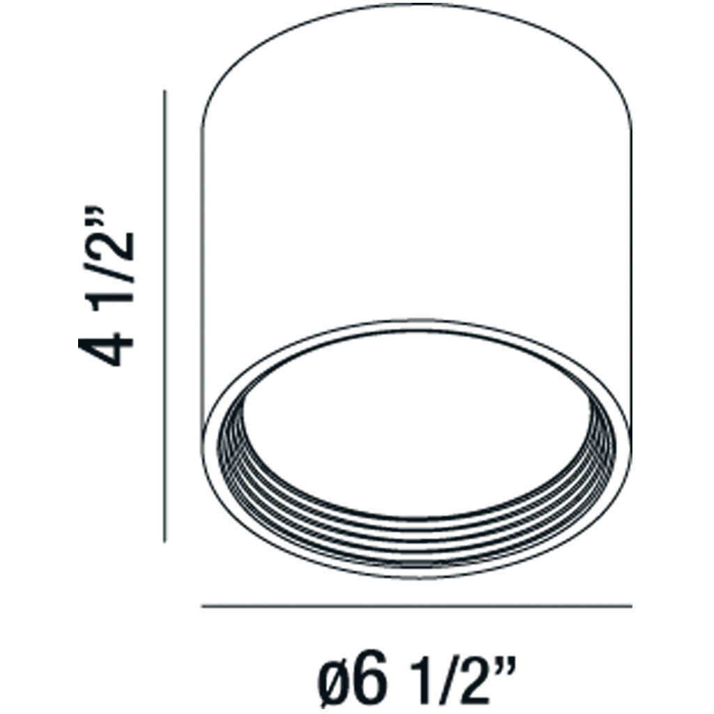 Benton LED 6.5 inch White Ceiling Flush Mount Ceiling Light, Small