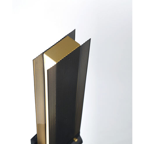 Admiral 1 Light 19.25 inch Gold and Black Outdoor Wall Sconce in Black and Gold