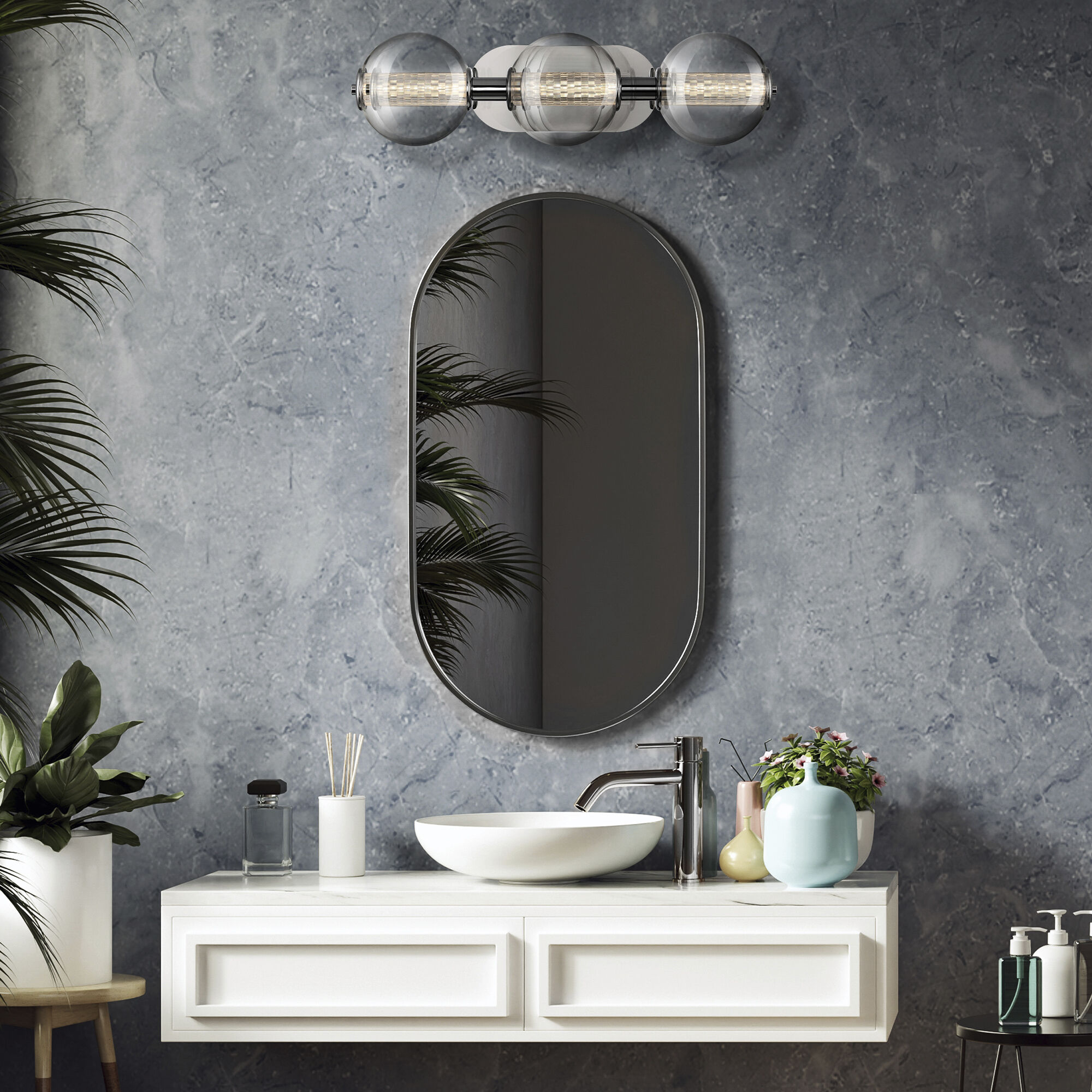 Atomo LED 24.75 inch Chrome Vanity Light Wall Light