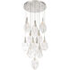 Jateo LED 24 inch Polished Nickel Multi Drop Chandelier Ceiling Light