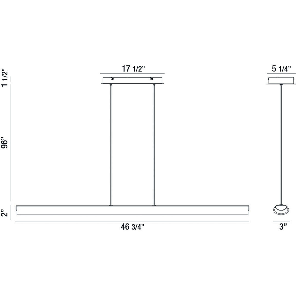 Landor LED 3 inch Chrome Pendant Ceiling Light, Large