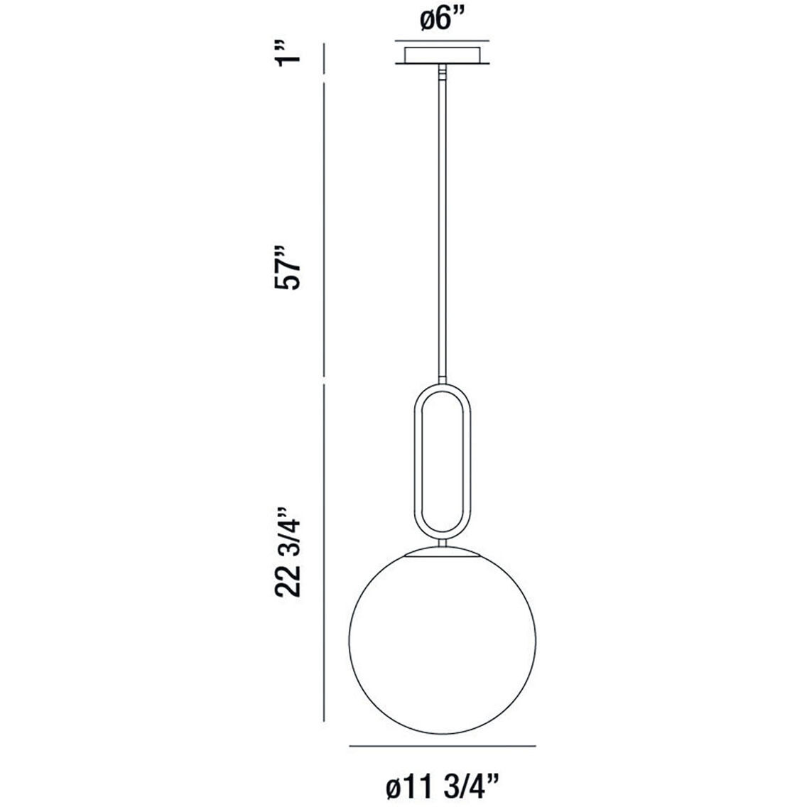Prospect 1 Light 11.75 inch Gold Pendant Ceiling Light, Large