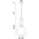 Prospect 1 Light 11.75 inch Black Pendant Ceiling Light, Large