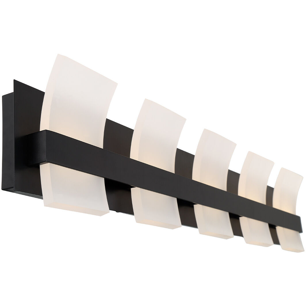 Cambridge LED 36.25 inch Black Vanity Light Wall Light