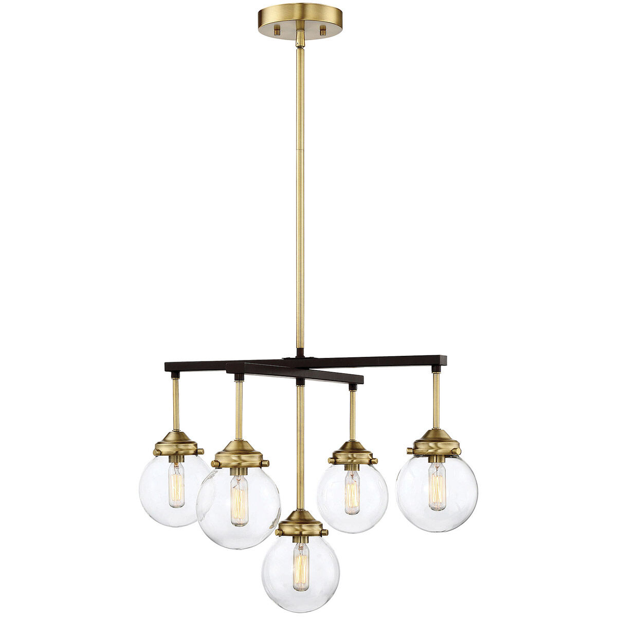 Mid-Century Modern 5 Light 22.00 inch Chandelier