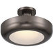 Macey LED 16 inch Harlow Bronze Semi-Flush Mount Ceiling Light