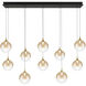 Iissa 10 Light 15.5 inch Gold Chandelier Ceiling Light in Amber