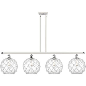 Ballston Large Farmhouse Rope 4 Light 48.00 inch Island Light