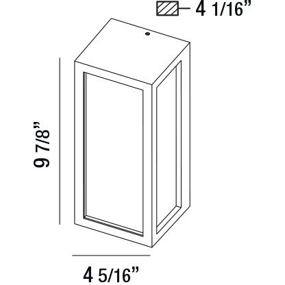 Ontario LED 10 inch Graphite Grey Outdoor Wall Mount