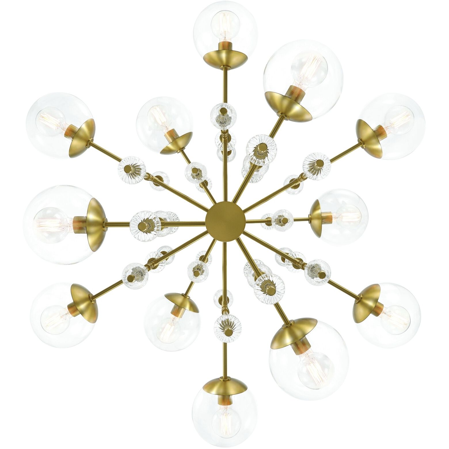 Traiton 12 Light 48 inch Gold Chandelier Ceiling Light
