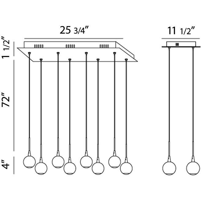 Patruno LED 12 inch Matte White Chandelier Ceiling Light