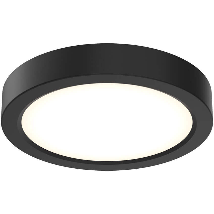 Delta 1 Light 6 inch Black Flushmount Ceiling Light