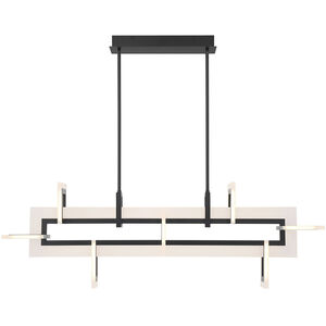Inizio Linear Chandelier Ceiling Light in Black