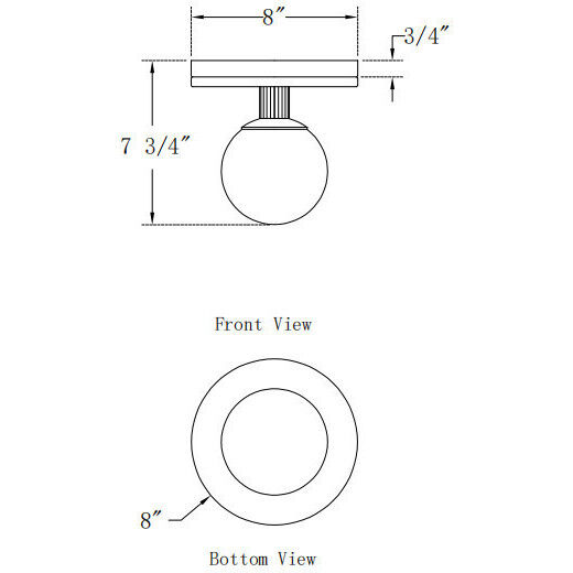 Carnagie LED 8 inch Matte Black Flush Mount Ceiling Light