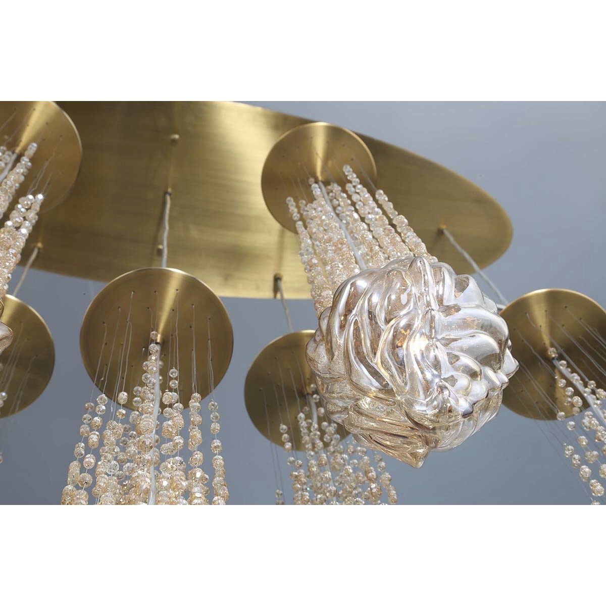 Cascata 7 Light 6 inch Polished Gold Chandelier Ceiling Light