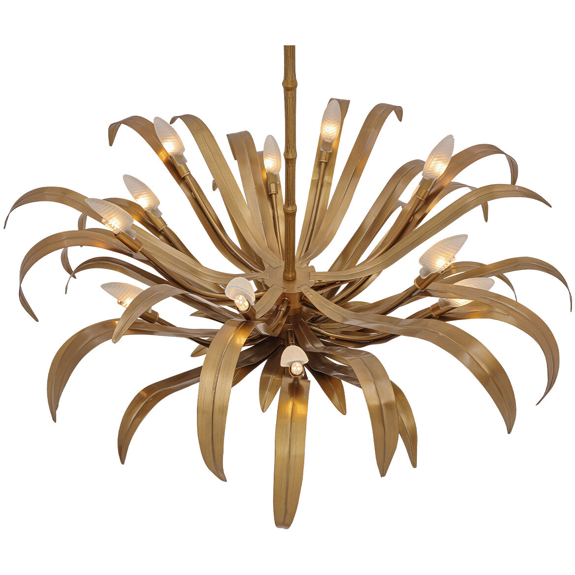 Kagra 12 Light 42 inch Brass Chandelier Ceiling Light