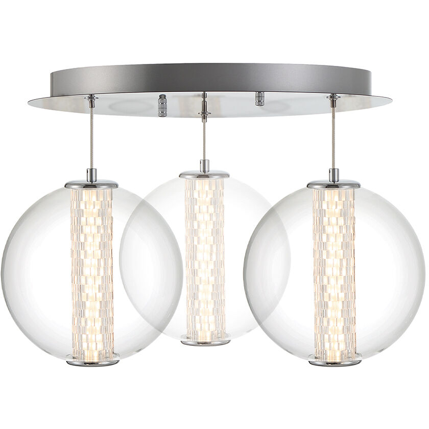 Atomo LED 20.5 inch Chrome Chandelier Ceiling Light
