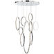 Scoppia LED 38 inch Chrome Chandelier Ceiling Light