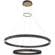 Admiral LED 48.25 inch Gold and Black Chandelier Ceiling Light, Medium