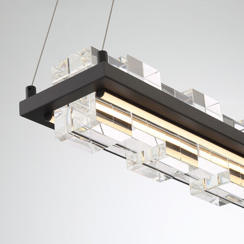 Bruco Linear Chandelier Ceiling Light in Black