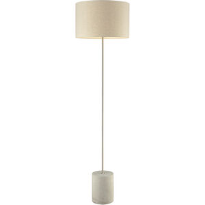 Katwijk 64 inch 100.00 watt Polished Concrete with Nickel Floor Lamp Portable Light