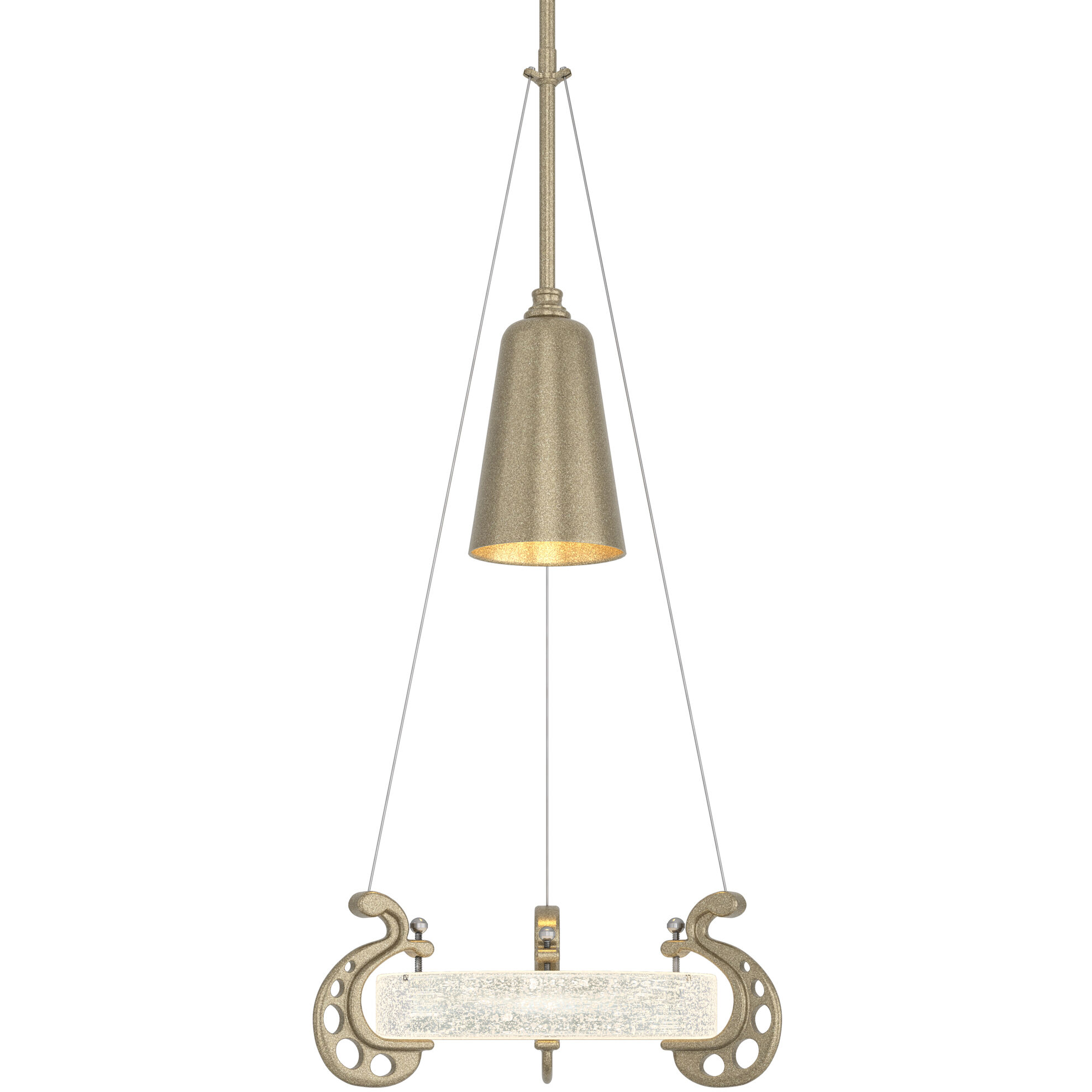 Lens 1 Light 12.2 inch Soft Gold Mini Pendant Ceiling Light - Open Box