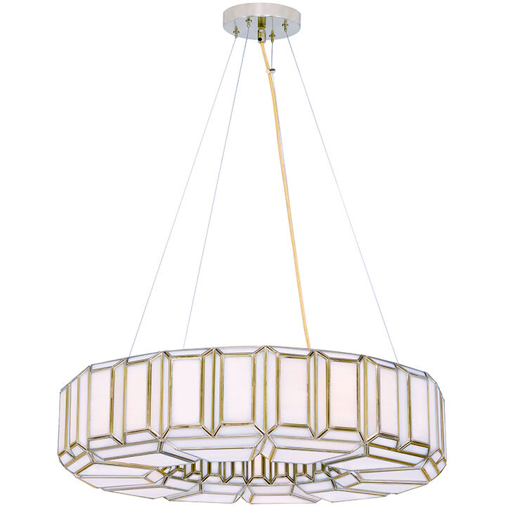 Belmont 8 Light 28 inch Brass Chandelier Ceiling Light