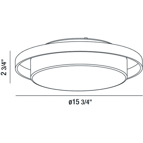 Logen LED 16 inch White Flush Mount Ceiling Light