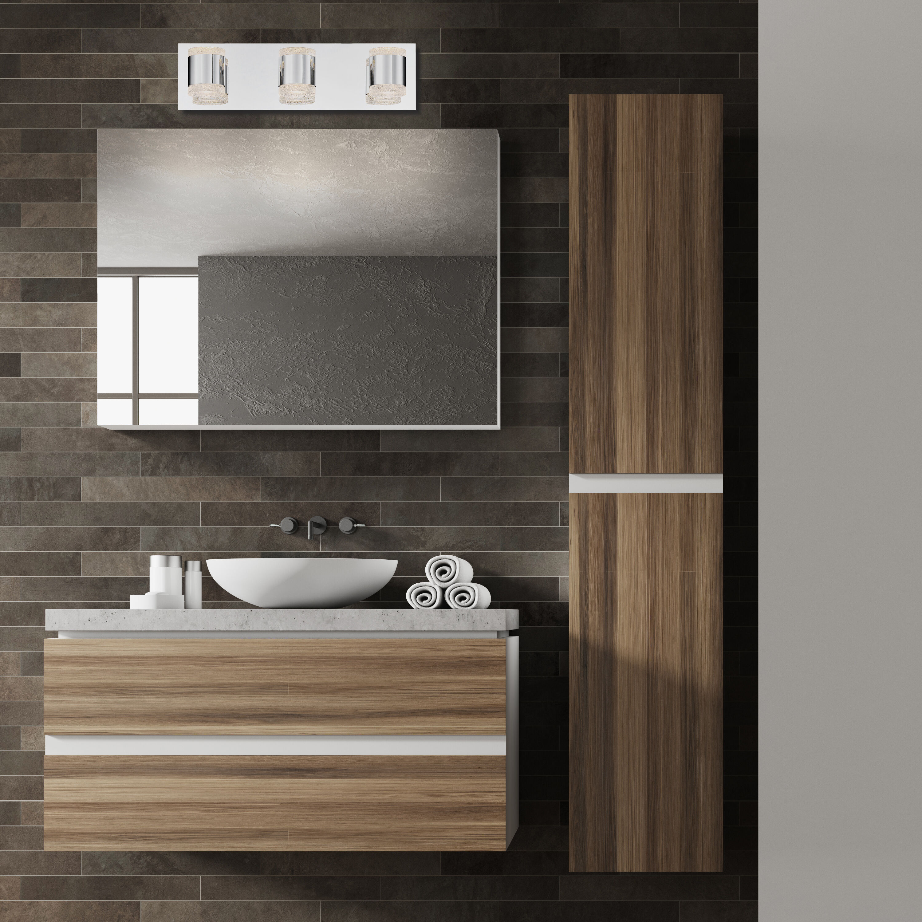 Seaton LED 18 inch Chrome Vanity Light Wall Light