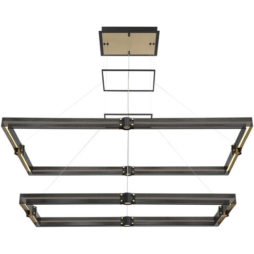 Admiral LED 29 inch Gold and Black Chandelier Ceiling Light
