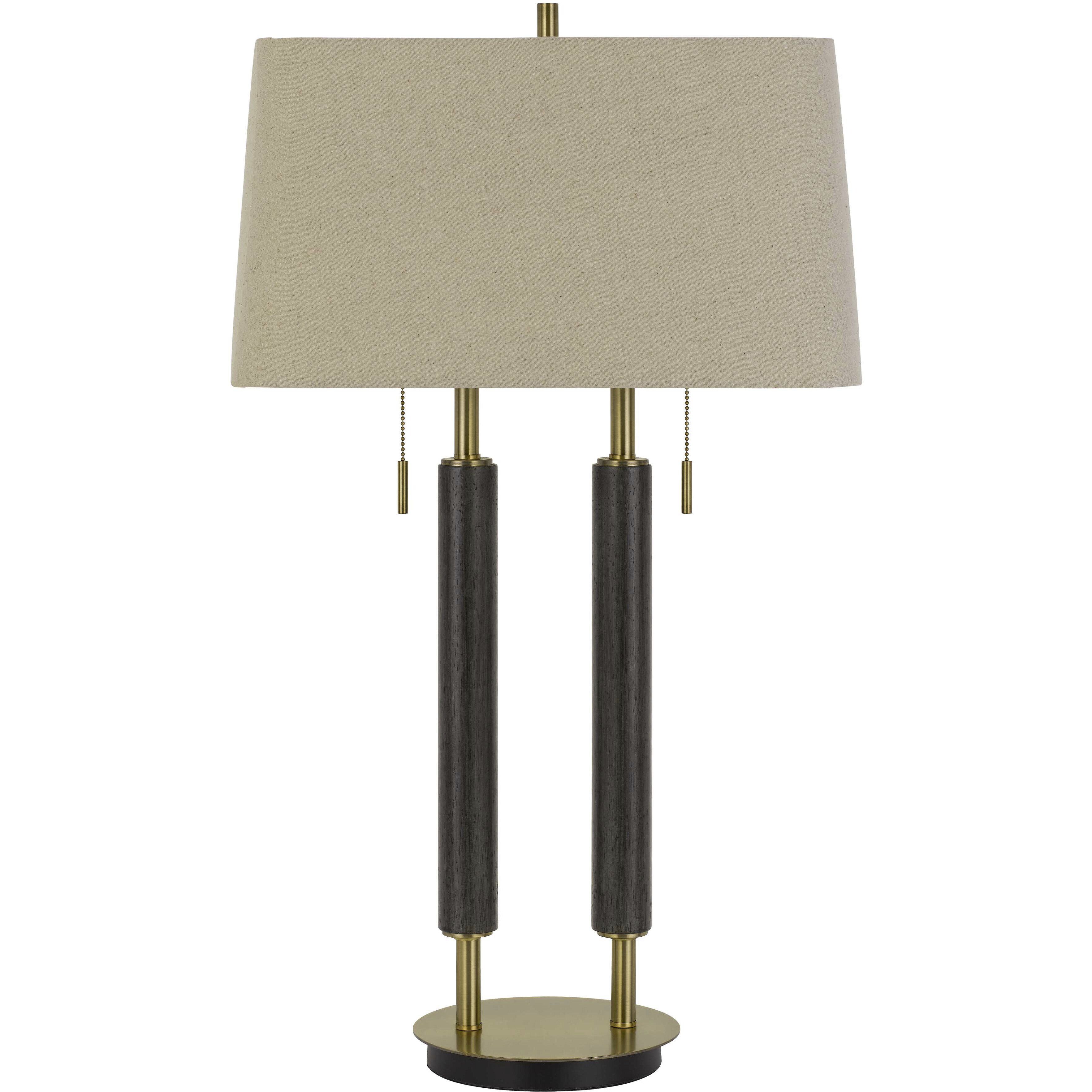 Avellino 32 inch 60 watt Espesso with Antique Brass Accents Desk Lamp Portable Light