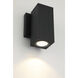 Arena 70 LED 6.3 inch Black Outdoor Wall Mount