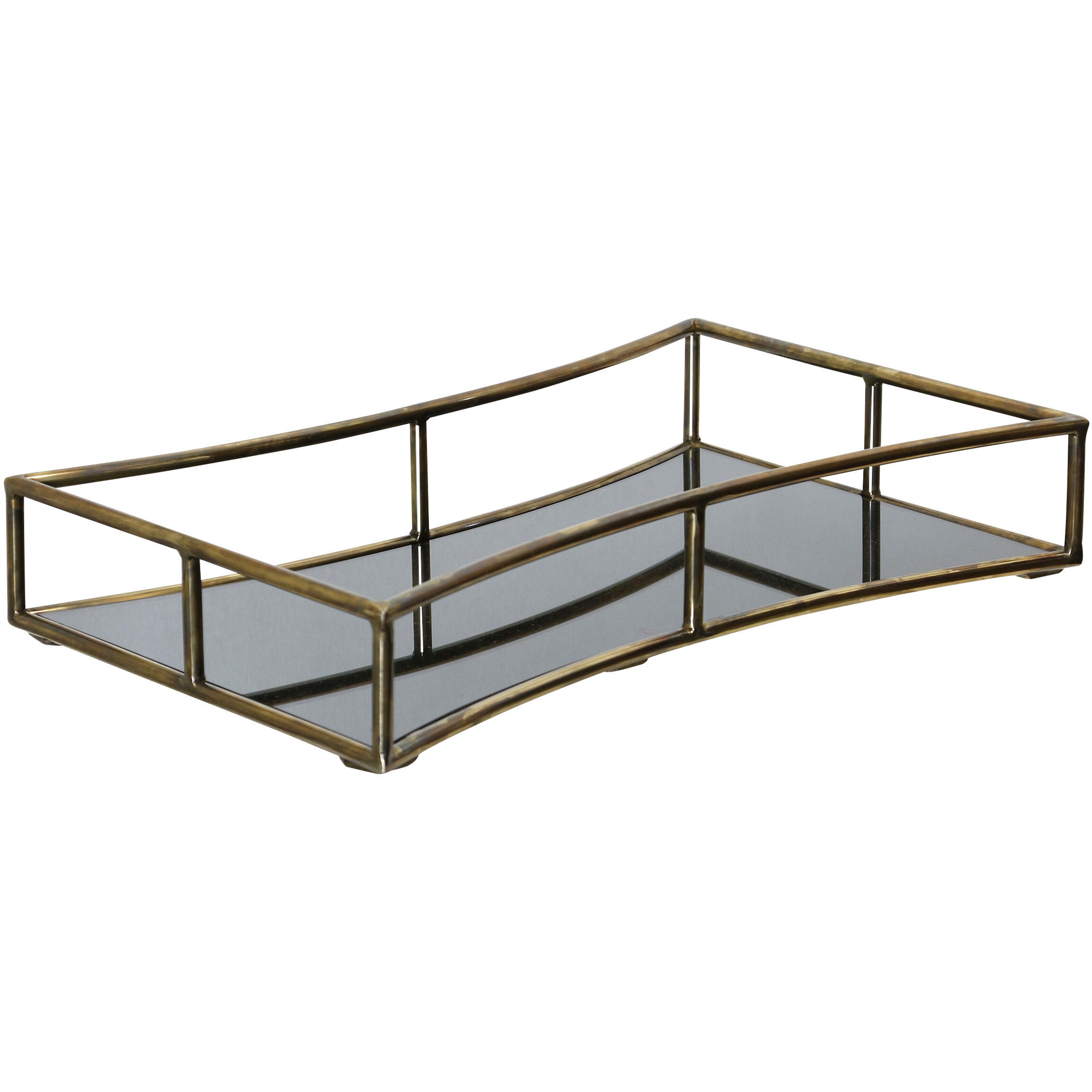 Boe Antique Brass and Black Tray