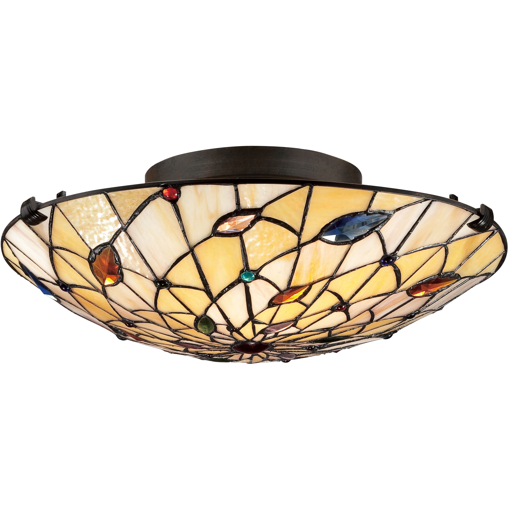 Graham 2 Light 17 inch Vintage Bronze Flush Mount Ceiling Light, Naturals