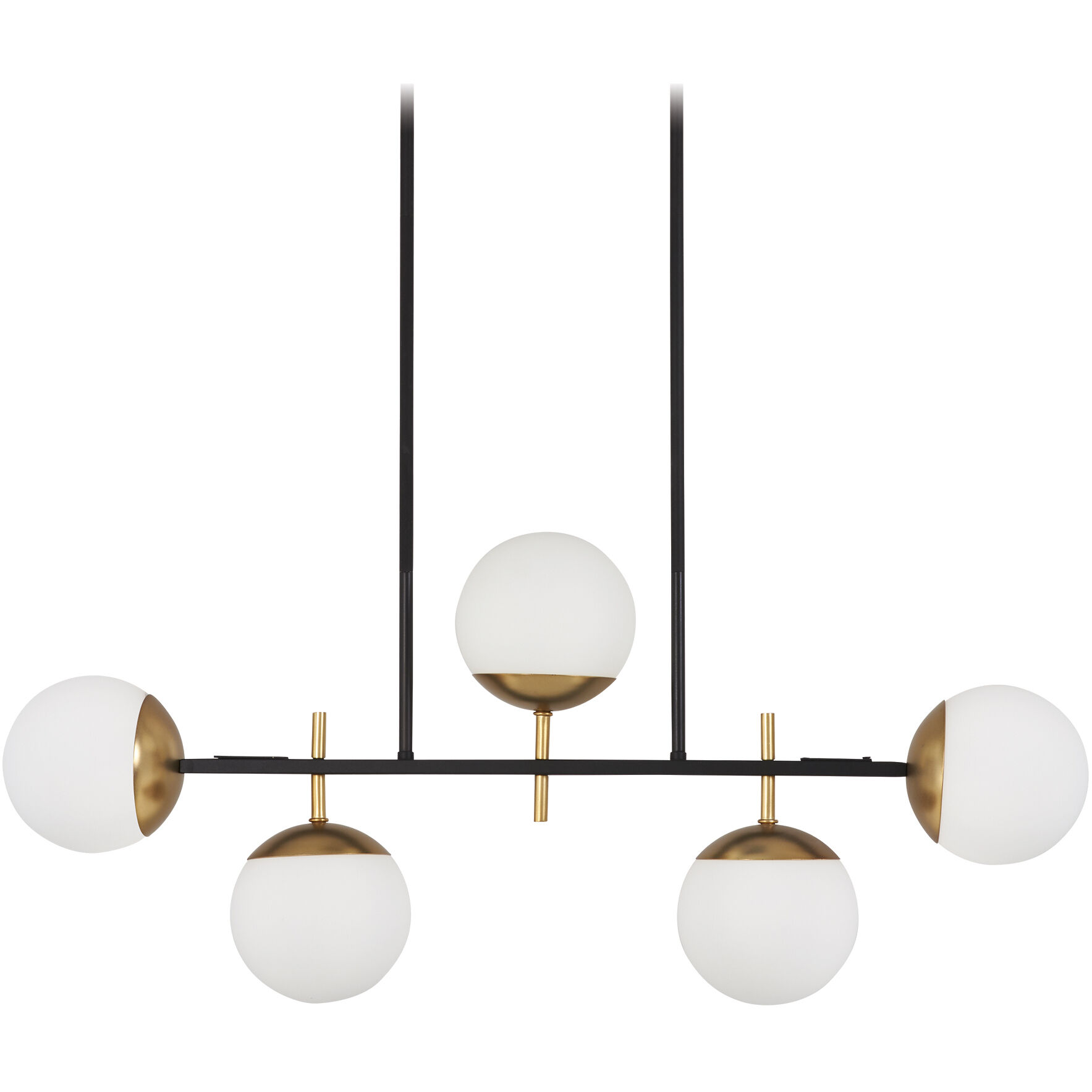 Alluria 5 Light 36 inch Weathered Black W/Autumn Gold Island Light Ceiling Light