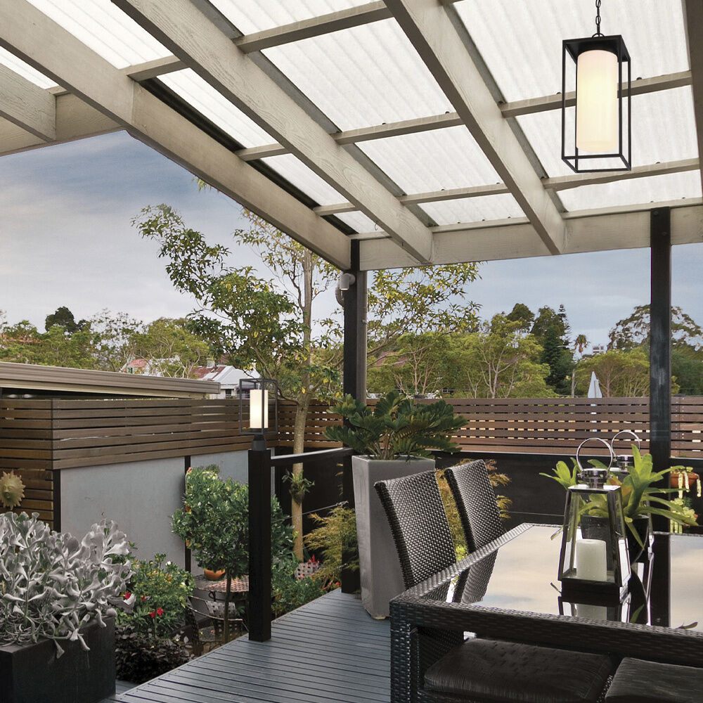 Ren 1 Light 8 inch Black Outdoor Pendant