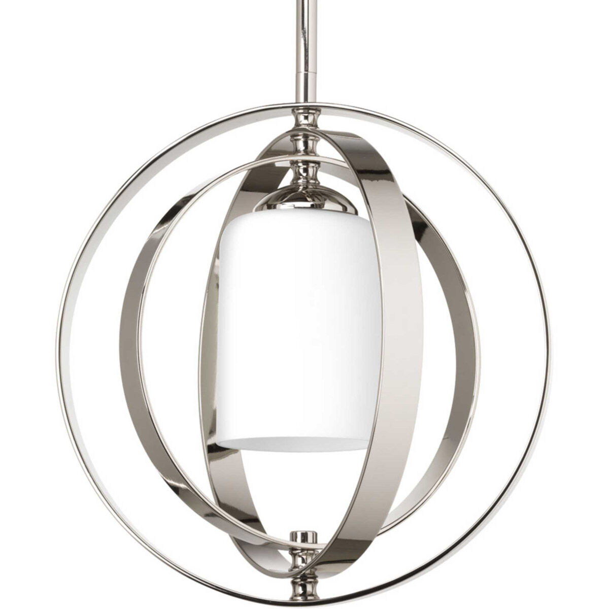 Equinox 1 Light 11.38 inch Polished Nickel Foyer Lantern Pendant Ceiling Light, Small