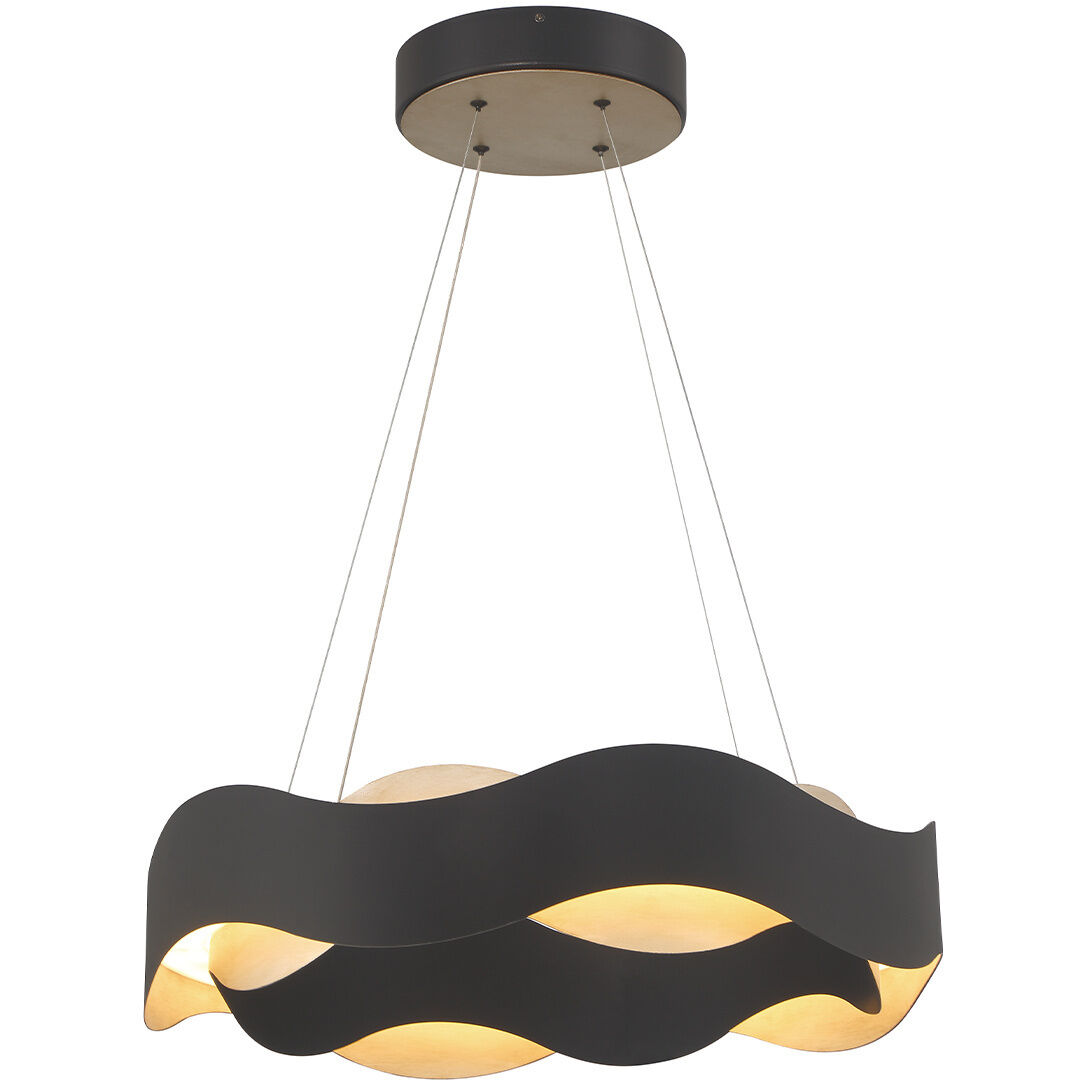 Vaughan LED 24 inch Silver and Black Pendant Ceiling Light