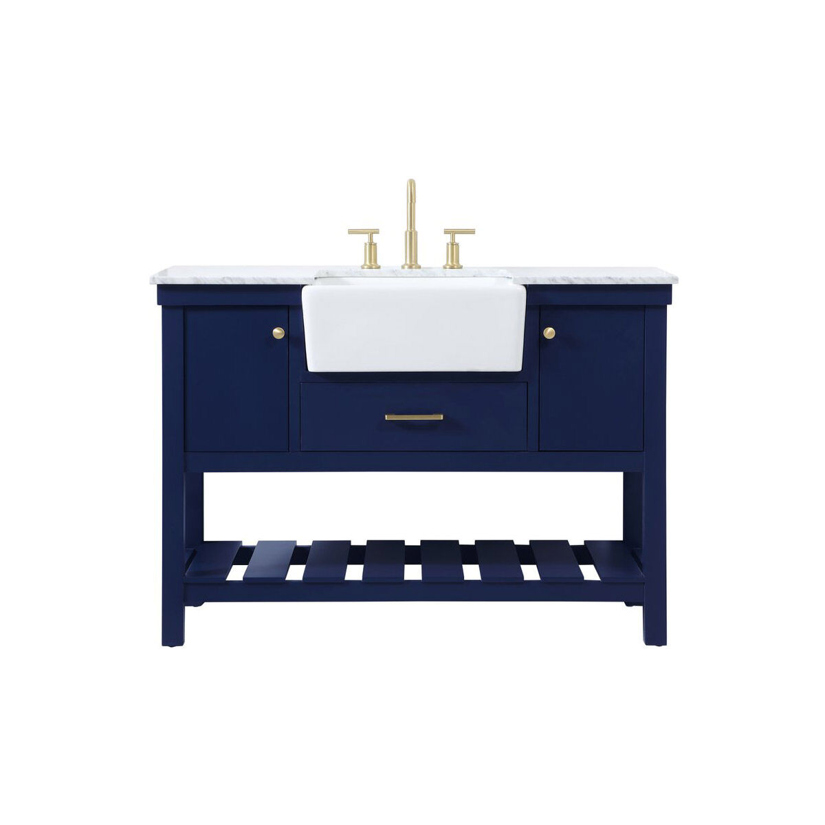 Clement 48 X 22 X 34 inch Blue Bathroom Vanity Cabinet