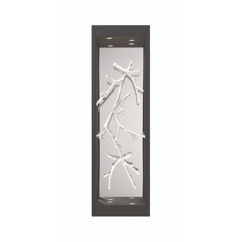 Aerie LED 20 inch Silver and Black Outdoor Wall Sconce, Both Indoor/Outdoor