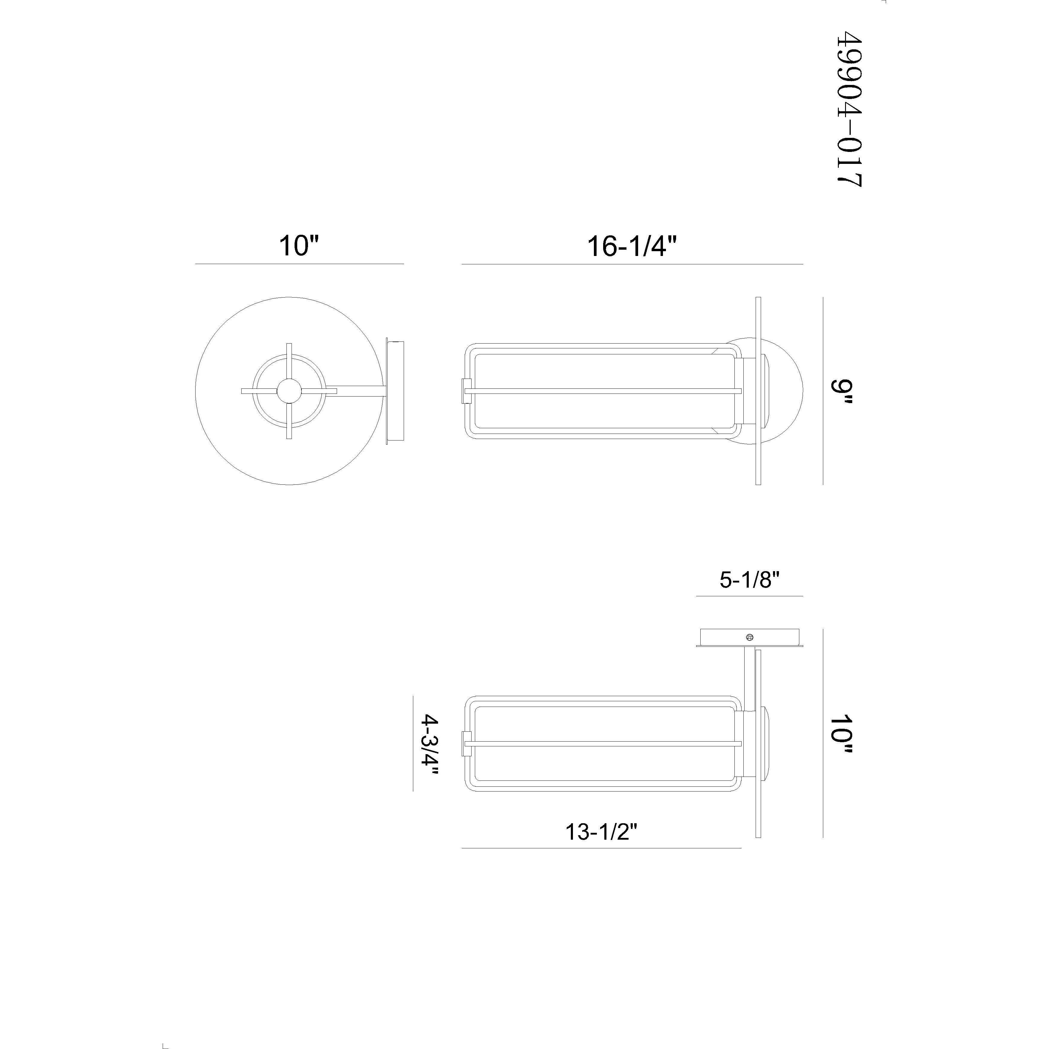 Florin LED 16 inch Sand Black Outdoor Wall Sconce