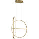 Berkley LED 6.75 inch Gold Chandelier Ceiling Light