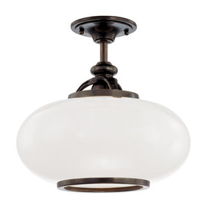 Canton 1 Light 15 inch Old Bronze Semi Flush Ceiling Light