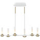 Torcia LED 10.5 inch White Chandelier Ceiling Light