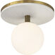 Carnagie LED 15 inch Antique Brass Flush Mount Ceiling Light