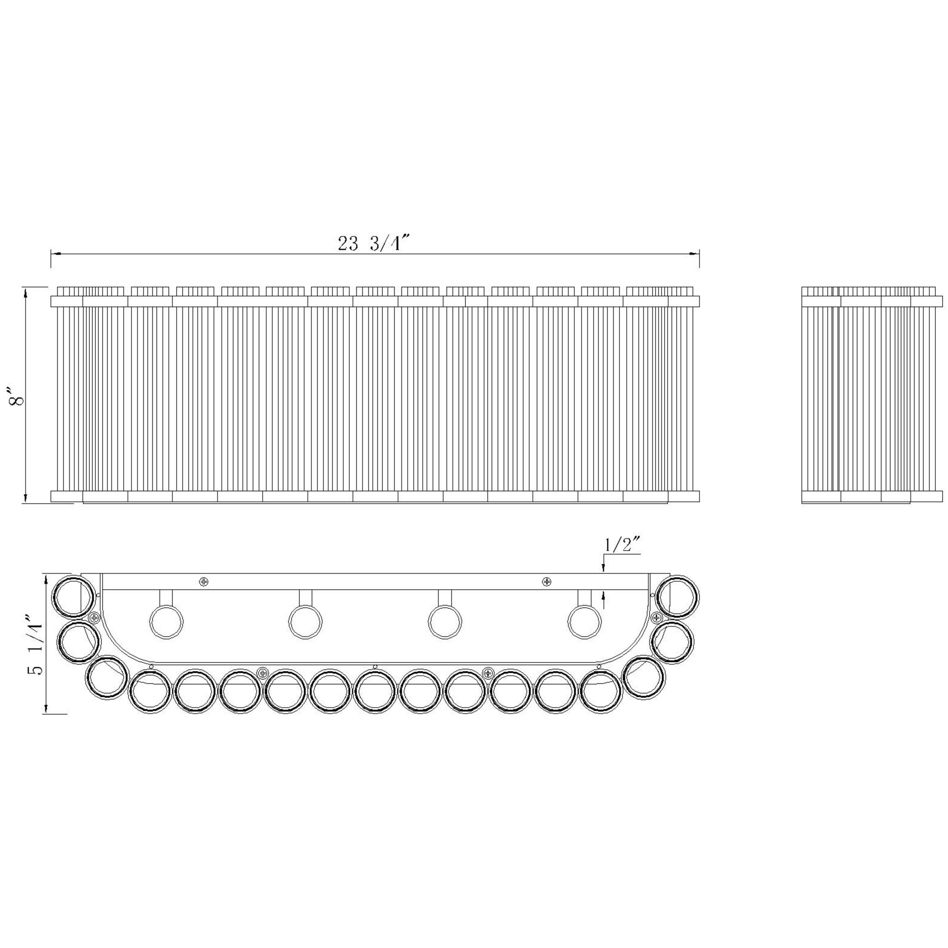 Glasbury 4 Light 23.75 inch Gold Vanity Light Wall Light