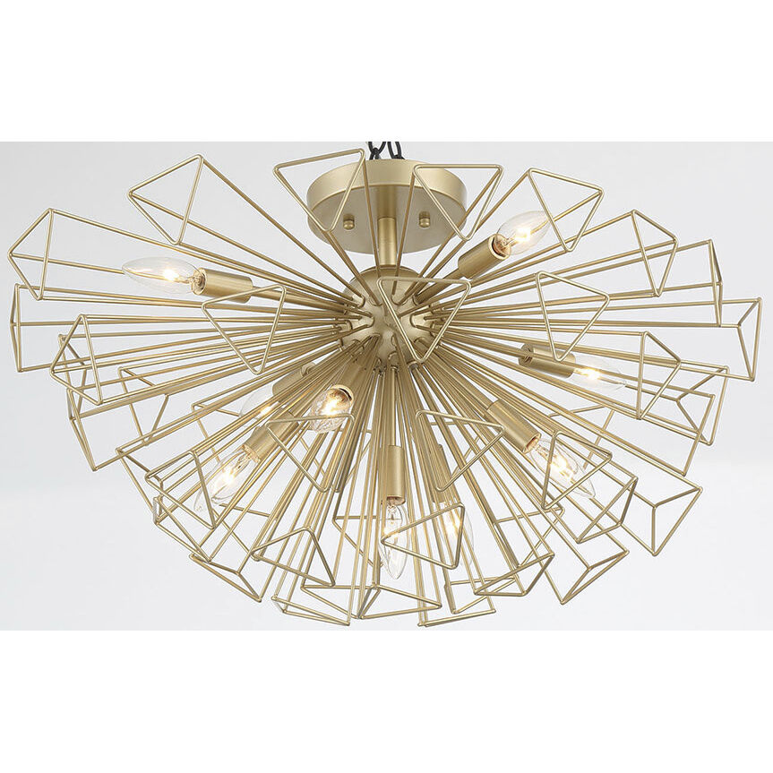 Dendelio 9 Light 22.5 inch Gold Chandelier Ceiling Light